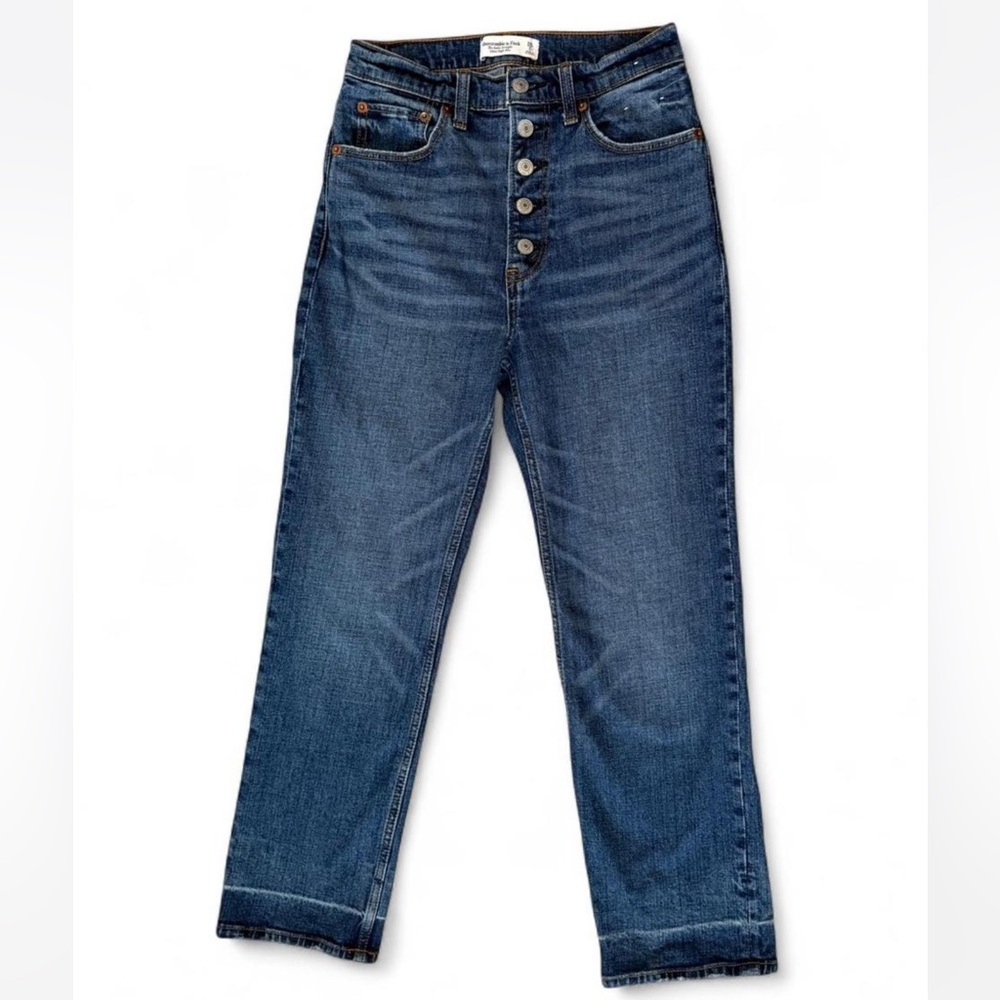 Abercrombie & Fitch The Ankle Straight, Ultra High Rise Jeans - Picture 2 of 5